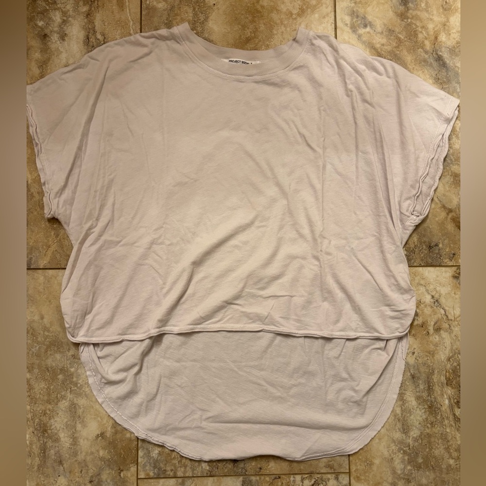 Project Social T High-Low Hem Pale Lavender Lightweight Tee Women’s Size Small